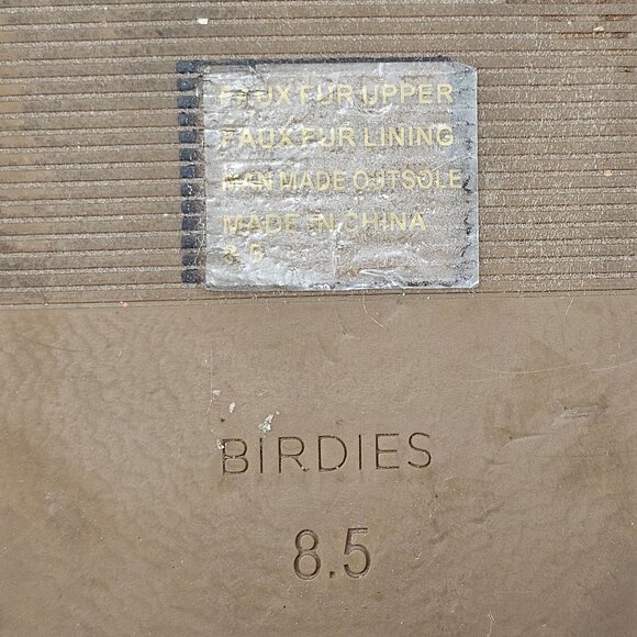 Birdies "Robin" Faux Fur Cross-Band Slip-On Slippers‎ Comfort Beige Womens 8.5 - Picture 8 of 11